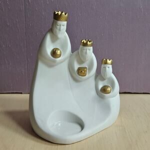 Partylite P91970 3 Kings 3 Wisemen Porcelain Bisque Nativity Votive Tealight